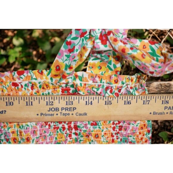 J.Crew Smocked Floral Crop Top Size Large- Cottagecore - Picture 8 of 11